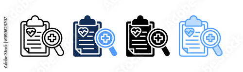 Medical Research Icon Multiple Style