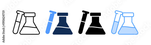 Medical Laboratory Icon Multiple Style