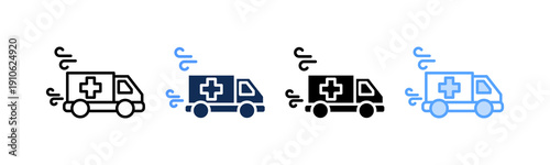 Medical Transport Icon Multiple Style