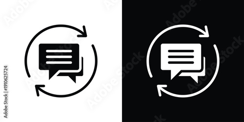 Communication Icon Sheet Black And White
