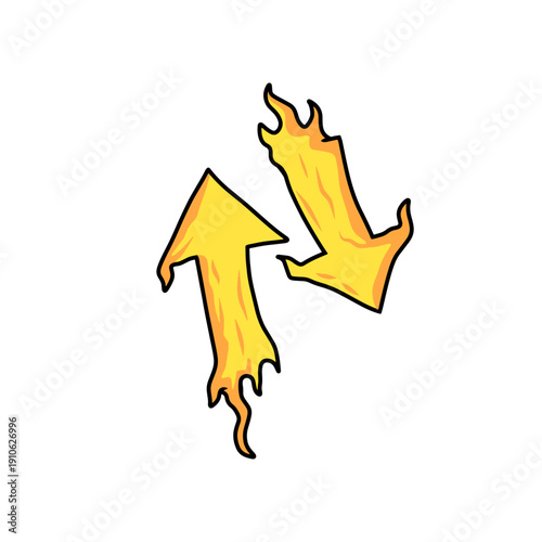hand with arrow