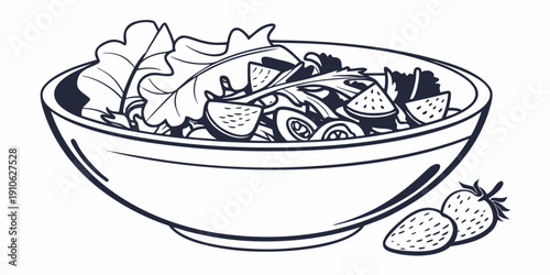 A delightful bowl of fresh salad with a variety of colorful vegetables.