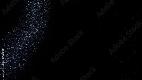 White particles 3d animation background