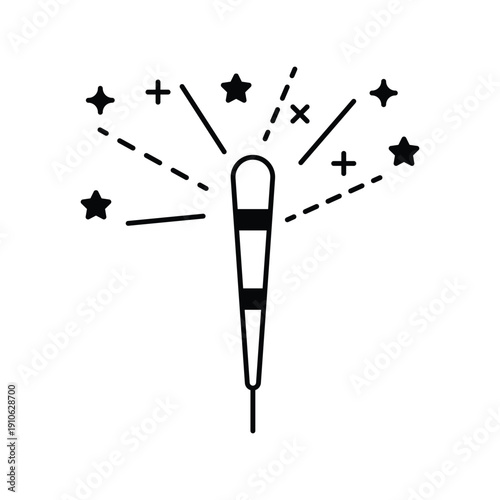Fireworks icon with white background vector stock illustration