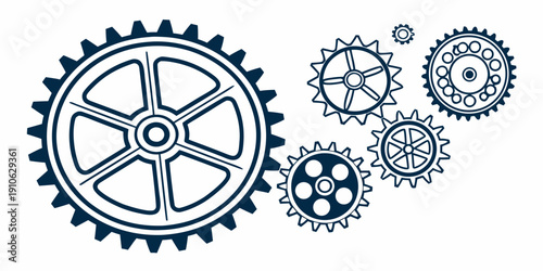 Intricate mechanical gears and cogs in a complex arrangement