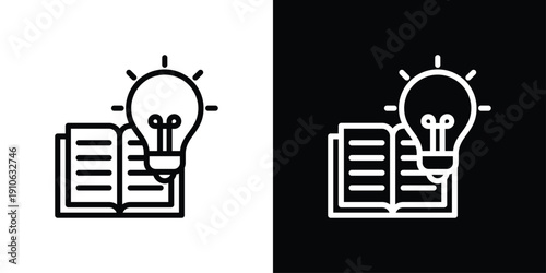 Knowledge Icon Sheet Black And White