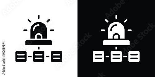 Incident Icon Sheet Black And White