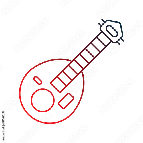 Oud icon with white background vector stock illustration