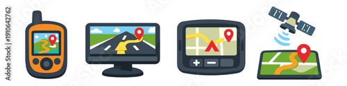 Collection of GPS navigation devices and satellite technology for location tracking