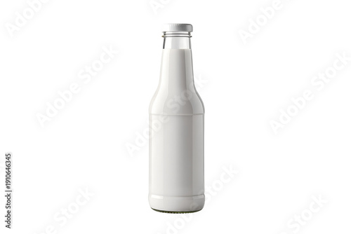 White ketchup squeeze bottle template isolated on clean minimal background with realistic proportions and modern packaging presentation
