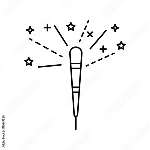 Fireworks icon with white background vector stock illustration