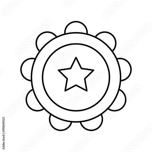 Tambourine icon with white background vector stock illustration