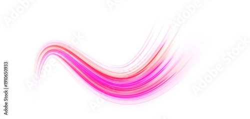 Tableau sur toile Pink neon freeway winds through dark landscape