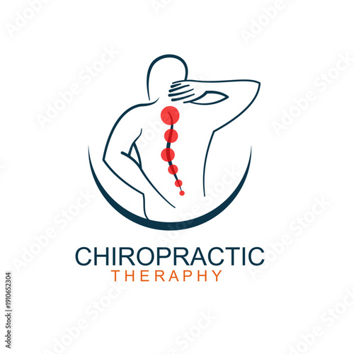 Spinal Decompression Vector Icon chiropractic