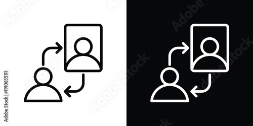 Reflection Icon Sheet Black And White