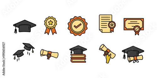 Graduation Illustration Set