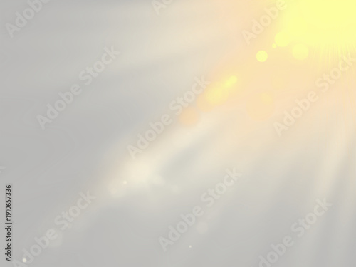 Fotografía sun flare, bright light effect, abstract lens flare overlay with radiant golden