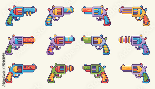 Colorful Water Guns Set for Fun and Play.
