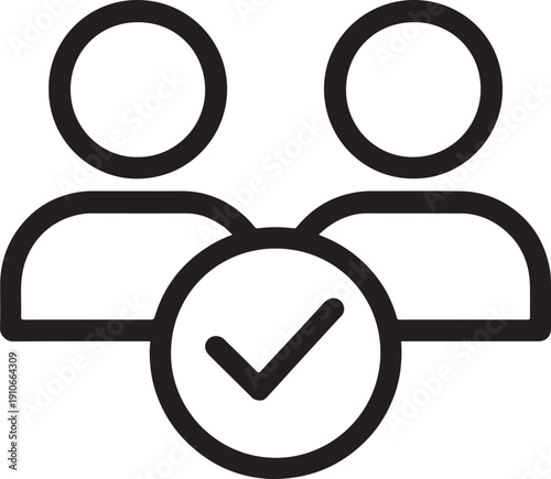 Two users with checkmark for partner verification and shared access account