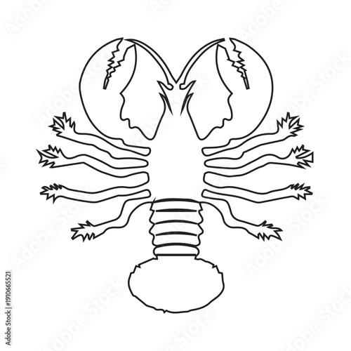Humanoid Lobster Outline