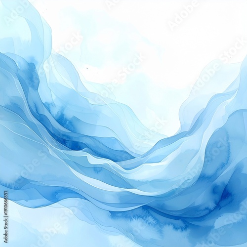 Blue Watercolor Glow Abstract Professional Background