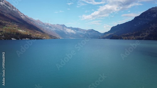 Wallpaper Mural A stunning panoramic view of Interlaken nestled on the Bödeli between two turquoise lakes in the Bernese Oberland. Surrounded by the Eiger, Mönch, and Jungfrau peaks. Torontodigital.ca