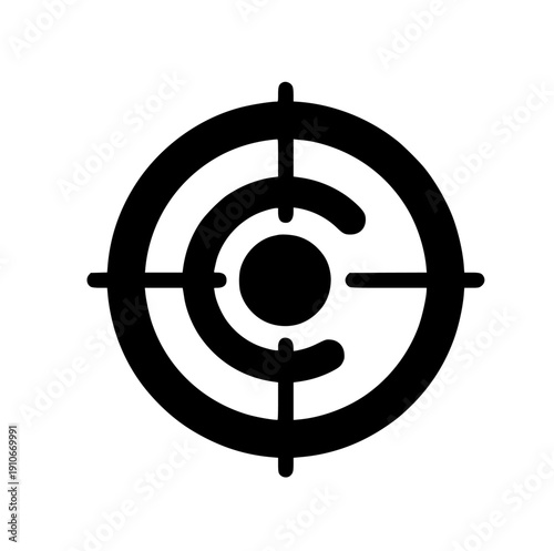 Modern target graphic with the letter 'C' at its core, embodying precise aim, focused objectives, strategic clarity, and the successful attainment of goals in any endeavor