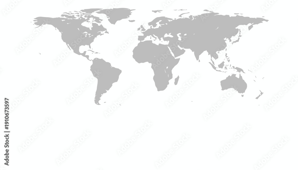 Obraz premium World map illustration on a white background.