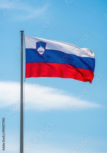 Slovenian Flag Waving in Clear Daylight Free Download Slovenian Flag Waving in Clear Daylight - GFXLoad