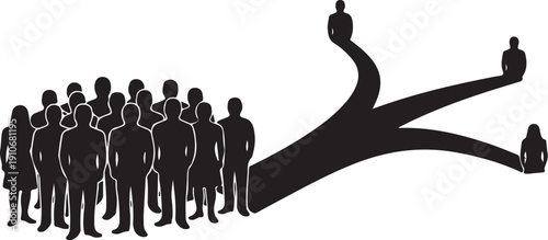 Diverse group of people standing together in unity concept