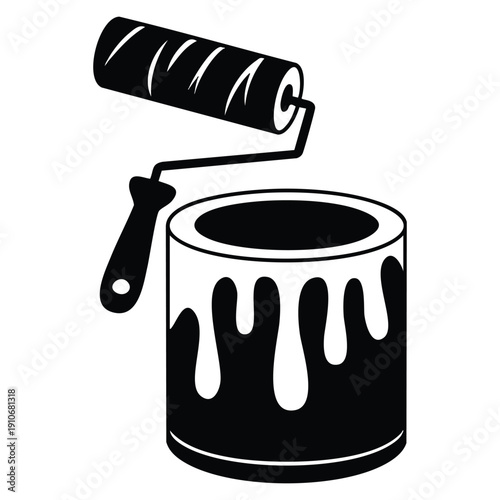 Vector icon design painting logo template ideal for art services creative studio decoration renovation and artistic branding projects