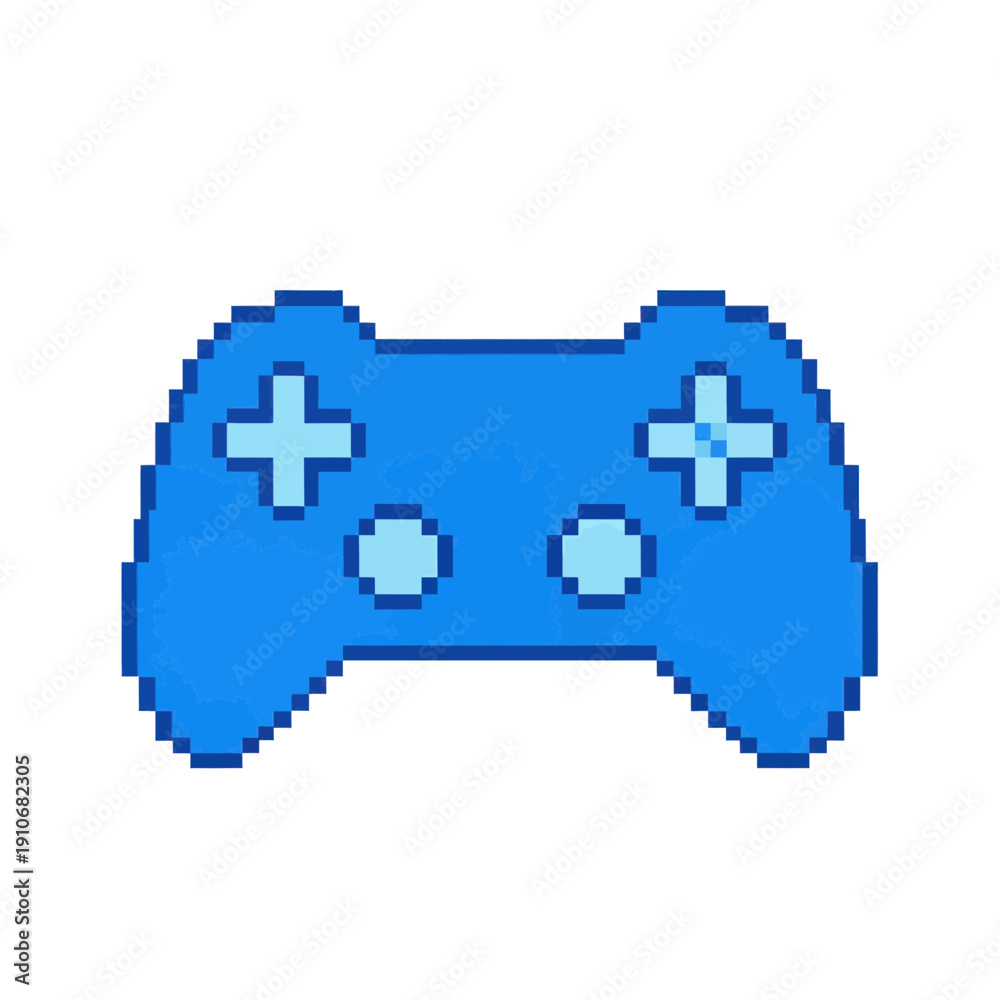Obraz premium Blue Game Controller Vector Icon