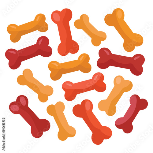 Vector illustration of dry dog food isolated graphic ideal for pet care nutrition veterinary branding packaging visuals and animal feeding themed designs