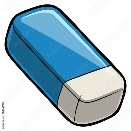 Vector illustration of eraser isolated object suitable for stationery school education drawing correction classroom supply and office accessory graphic designs