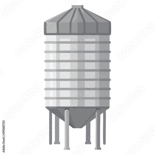 Vector illustration of silo clip art suitable for farming storage agriculture industry rural environment design backgrounds educational materials and professional agricultural visual content