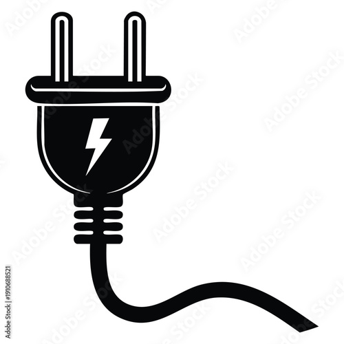 Vector isolated electrical plug icon illustration suitable for electricity power socket device energy and connection related design projects
