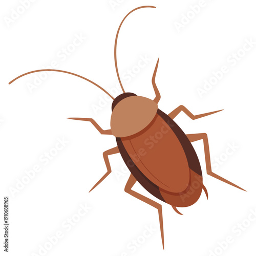 Vector isolated illustration of cockroach ideal for pest control hygiene education biology concepts insect awareness and environmental themed creative visuals