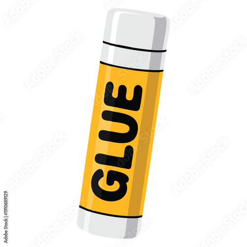 Vector isolated illustration of glue stick ideal for stationery school office supplies crafting tools and adhesive product themed artwork