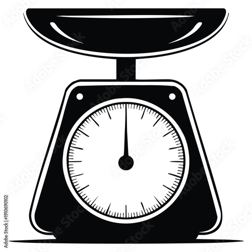 Vector web icon of scales weighing weight and balance ideal for justice law finance measurement accuracy and equilibrium themed user interface graphics