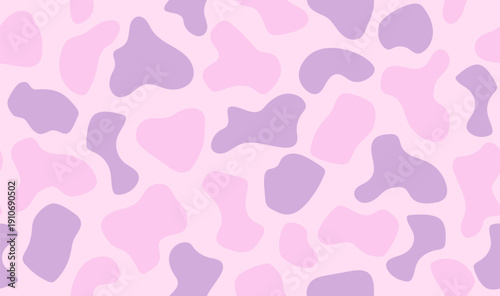 Vector cow pattern, pink magenta lavender palette, sugary girly aesthetic, seamless repeatable module, Y2K vibes design