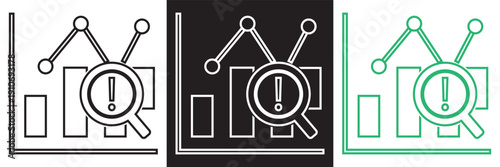 Search and Analytics Icon Set Vector. Collection of search, rating and analytics vector icons in black and green, ideal for SEO, web and app interface design.EPS10/AI.