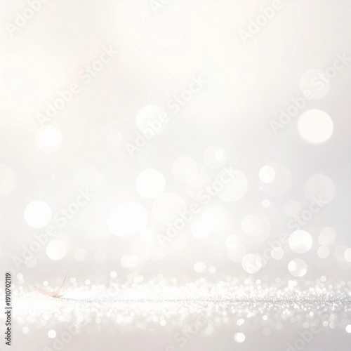 Warm White Gentle Bokeh Abstract Text Background