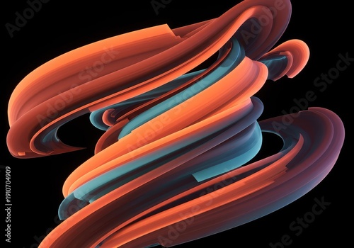 A vibrant abstract composition showcasing rapid acceleration and energy flow through swirling geometric forms, representing complexity ,liquid ,swirl ,field