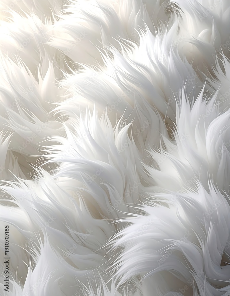 Fototapeta premium Close-up of fluffy, white, textured material