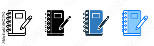Notebook icon multiple style 