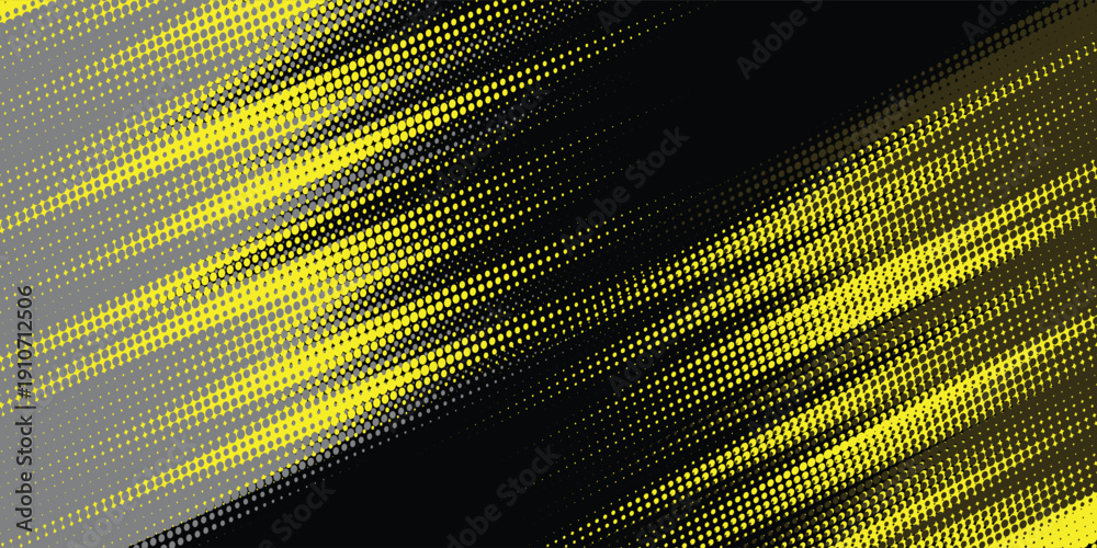 Fototapeta premium Grunge creative dark halftone and yellow dots pattern and black gradient grunge texture background. vector eps10
