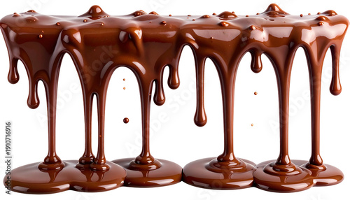 Wallpaper Mural Dazzling, close-up of dark chocolate cascading down, forming glistening rivulets Torontodigital.ca