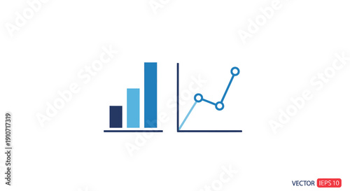 Simple Bar and Line Graphs Illustrating Data Trends.