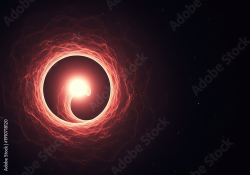 Abstract visualization of a singularity, representing the ultimate compression of matter into an infinitely dense, featureless void in space ,theoreticalphysics ,void ,space