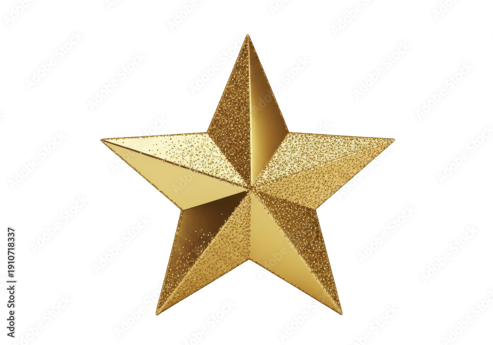 Obraz premium A shiny gold star with five points